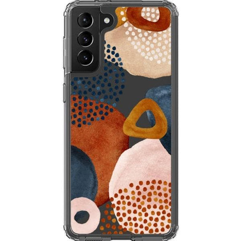 Galaxy S21 Plus Messy Rustic Abstract Shapes Clear Phone Case - The Urban Flair