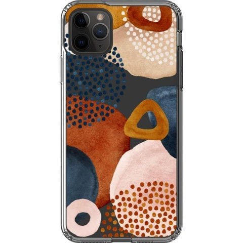 iPhone 11 Pro Max Messy Rustic Abstract Shapes Clear Phone Case - The Urban Flair
