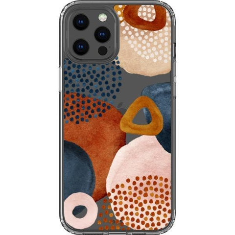 iPhone 12 Pro Max Messy Rustic Abstract Shapes Clear Phone Case - The Urban Flair