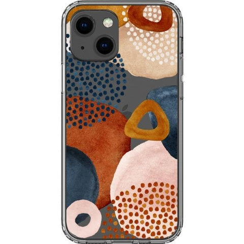 iPhone 13 Messy Rustic Abstract Shapes Clear Phone Case - The Urban Flair