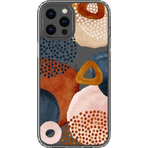 iPhone 13 Pro Max Messy Rustic Abstract Shapes Clear Phone Case - The Urban Flair