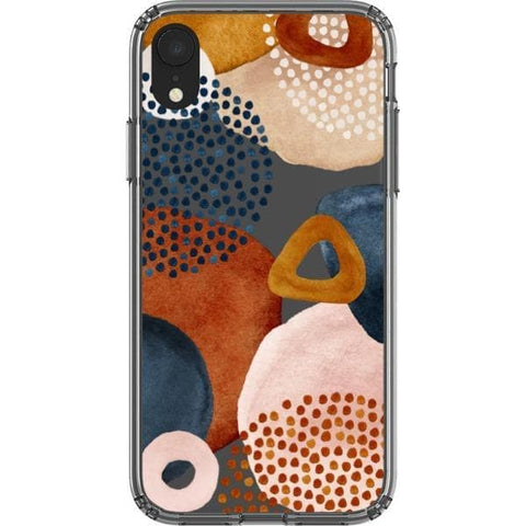 iPhone XR Messy Rustic Abstract Shapes Clear Phone Case - The Urban Flair