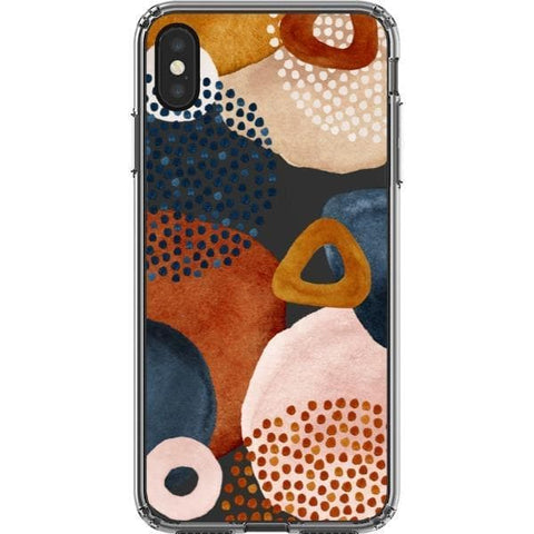 iPhone XS Max Messy Rustic Abstract Shapes Clear Phone Case - The Urban Flair