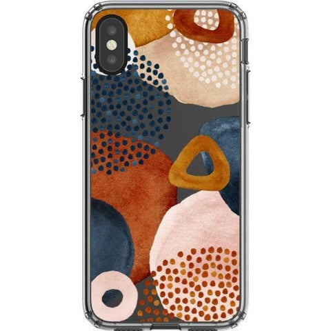 iPhone X/XS Messy Rustic Abstract Shapes Clear Phone Case - The Urban Flair