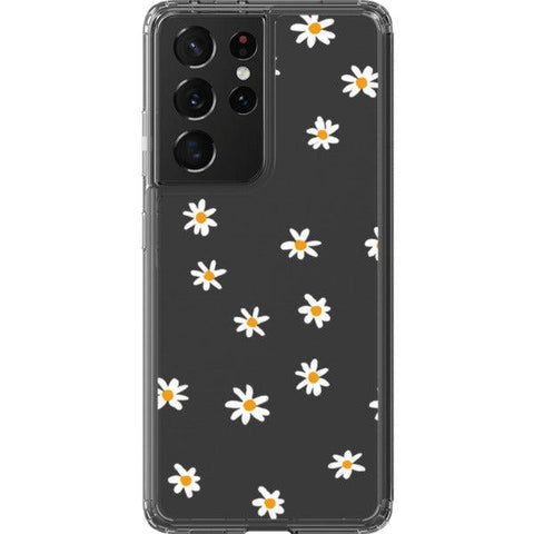 Minimal Daisy Clear Clear Phone Case Galaxy S21 Ultra exclusively offered by The Urban Flair