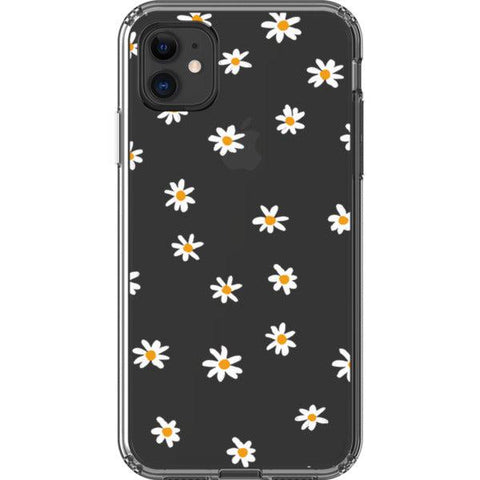 Minimal Daisy Clear Clear Phone Case iPhone 11 exclusively offered by The Urban Flair