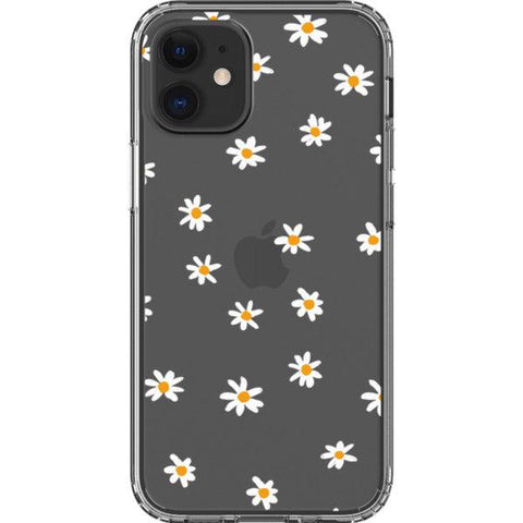 Minimal Daisy Clear Clear Phone Case iPhone 12 Mini exclusively offered by The Urban Flair