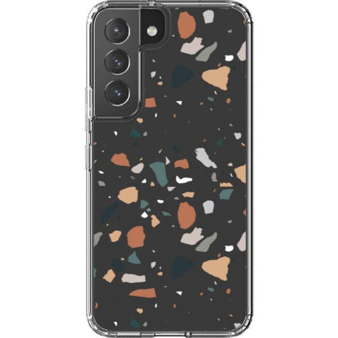 Minimal Earth Tone Terrazzo Clear Phone Case for your Galaxy S22 exclusively at The Urban Flair