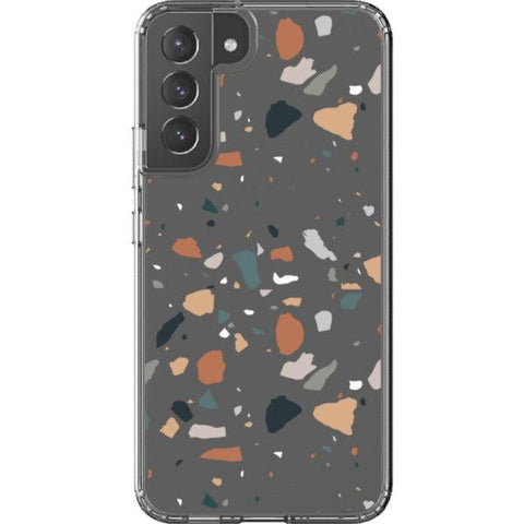 Minimal Earth Tone Terrazzo Clear Phone Case for your Galaxy S22 Plus exclusively at The Urban Flair