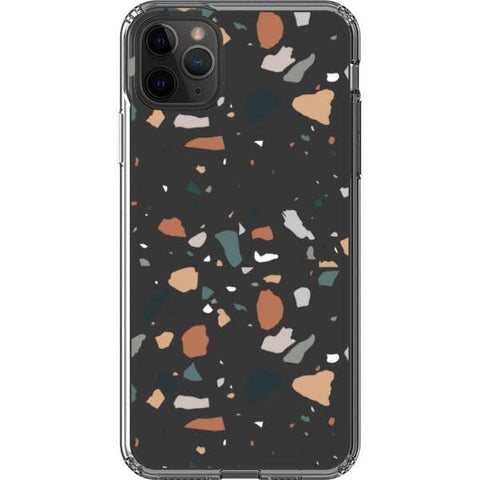 Minimal Earth Tone Terrazzo Clear Phone Case for your iPhone 11 Pro Max exclusively at The Urban Flair