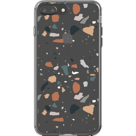 Minimal Earth Tone Terrazzo Clear Phone Case for your iPhone 7 Plus/8 Plus exclusively at The Urban Flair