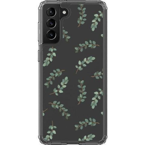 Minimal Eucalyptus Branches Clear Phone Case for your Galaxy S21 exclusively at The Urban Flair