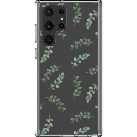 Minimal Eucalyptus Branches Clear Phone Case for your Galaxy S22 Ultra exclusively at The Urban Flair