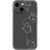 Minimal Line Art Faces Clear Phone Case iPhone 13 Mini White exclusively offered by The Urban Flair