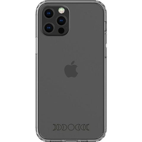Minimal Moon Phase Clear Phone Case iPhone 12 Pro Black Outline exclusively offered by The Urban Flair