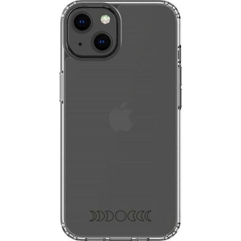 Minimal Moon Phase Clear Phone Case iPhone 13 Black Outline exclusively offered by The Urban Flair