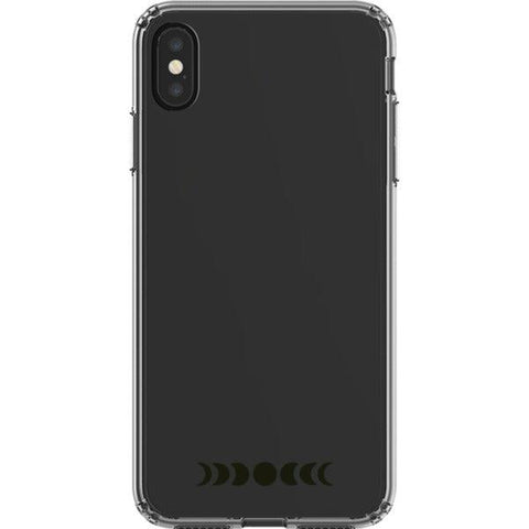 Minimal Moon Phase Clear Phone Case iPhone XS Max Black Filled exclusively offered by The Urban Flair