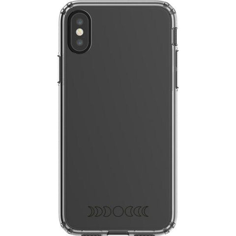 Minimal Moon Phase Clear Phone Case iPhone X/XS Black Outline exclusively offered by The Urban Flair