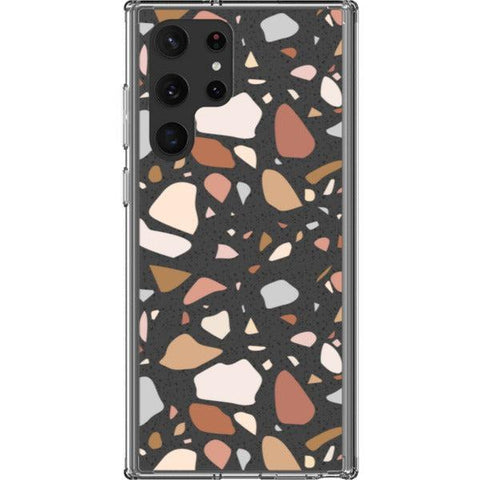Minimal Terrazzo Clear Phone Case Galaxy S22 Ultra exclusively offered by The Urban Flair