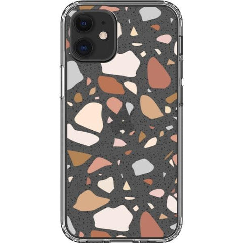 iPhone 12 Mini Minimal Terrazzo Clear Phone Case - The Urban Flair