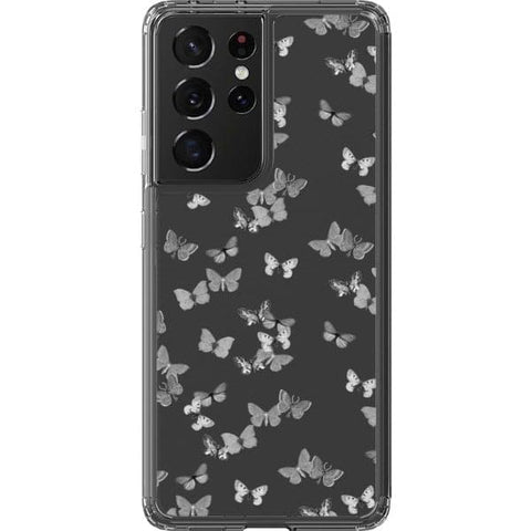 Galaxy S21 Ultra Minimalist Butterfly Clear Phone Case - The Urban Flair