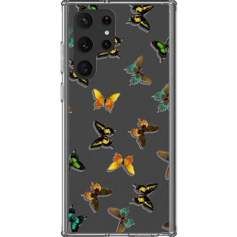 Minimalist Butterfly Clear Phone Case Galaxy S22 Ultra exclusively offered by The Urban Flair