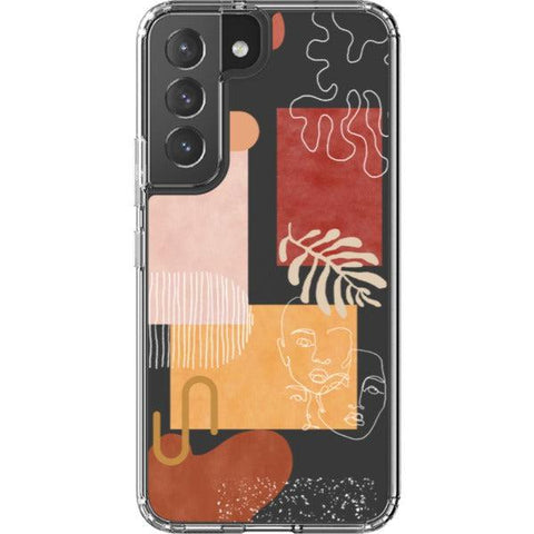 Modern Abstract Collage Clear Phone Case for your Galaxy S22 exclusively at The Urban Flair
