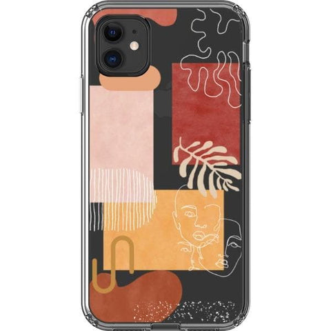 Modern Abstract Collage Clear Phone Case for your iPhone 11 exclusively at The Urban Flair