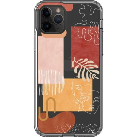 Modern Abstract Collage Clear Phone Case for your iPhone 11 Pro exclusively at The Urban Flair