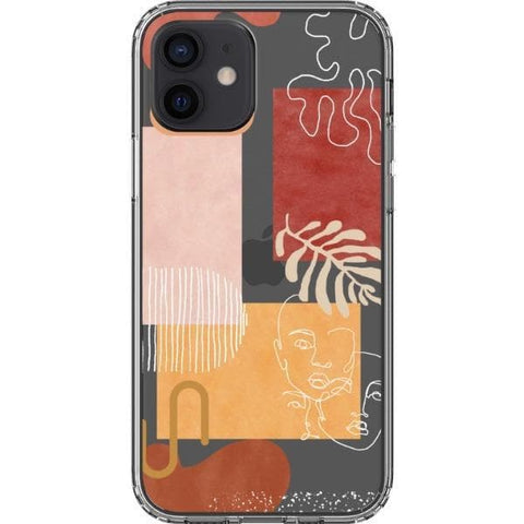 Modern Abstract Collage Clear Phone Case for your iPhone 12 exclusively at The Urban Flair