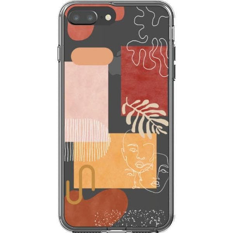 Modern Abstract Collage Clear Phone Case for your iPhone 7 Plus/8 Plus exclusively at The Urban Flair