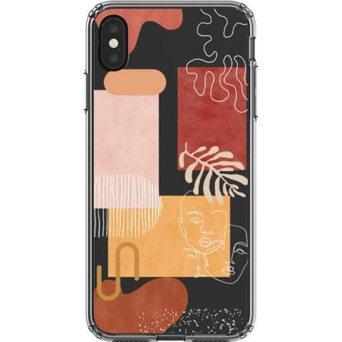 Modern Abstract Collage Clear Phone Case for your iPhone XS Max exclusively at The Urban Flair
