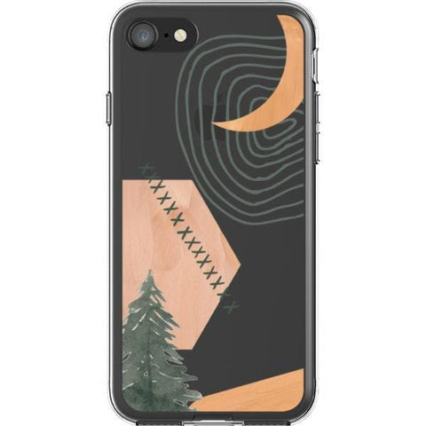 Modern Abstract Nature Collage Clear Phone Case for your iPhone SE (2020/2022) exclusively at The Urban Flair