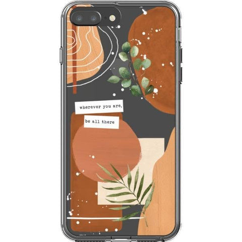 iPhone 7 Plus/8 Plus Modern Abstract Terracotta Collage Clear Phone Case - The Urban Flair