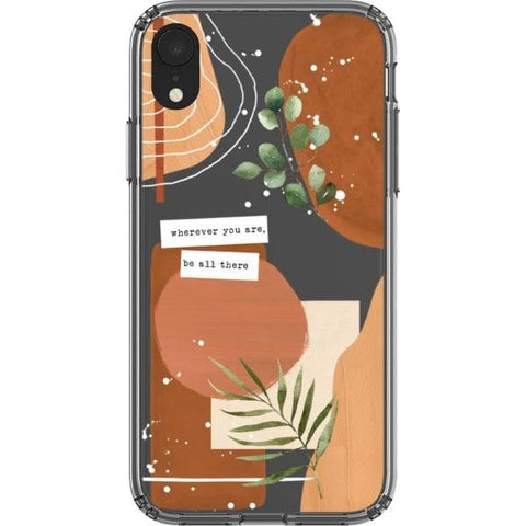 iPhone XR Modern Abstract Terracotta Collage Clear Phone Case - The Urban Flair