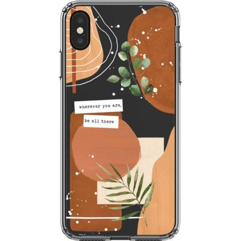 iPhone XS Max Modern Abstract Terracotta Collage Clear Phone Case - The Urban Flair