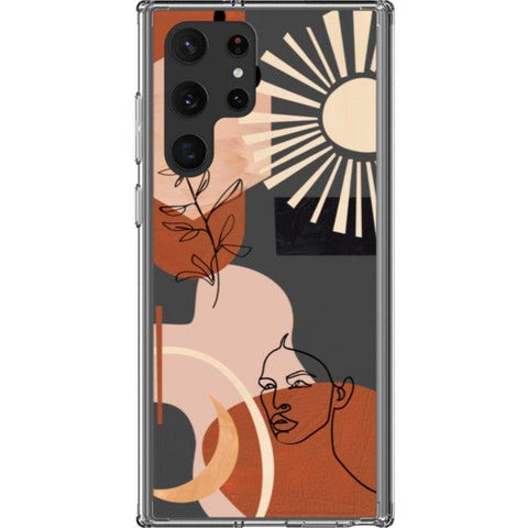 Modern Line Art Collage Clear Phone Case for your Galaxy S22 Ultra exclusively at The Urban Flair