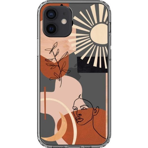 Modern Line Art Collage Clear Phone Case for your iPhone 12 exclusively at The Urban Flair