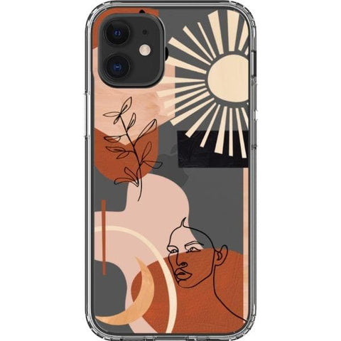 Modern Line Art Collage Clear Phone Case for your iPhone 12 Mini exclusively at The Urban Flair