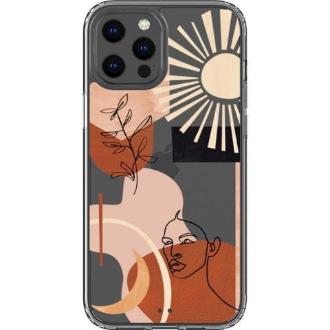 Modern Line Art Collage Clear Phone Case for your iPhone 12 Pro Max exclusively at The Urban Flair