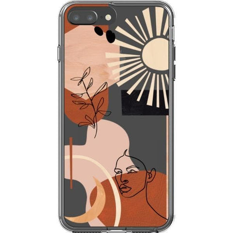 Modern Line Art Collage Clear Phone Case for your iPhone 7 Plus/8 Plus exclusively at The Urban Flair