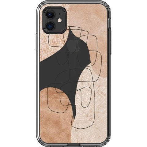 iPhone 11 #4 Modern Nude Abstract Designs Clear Phone Cases - The Urban Flair