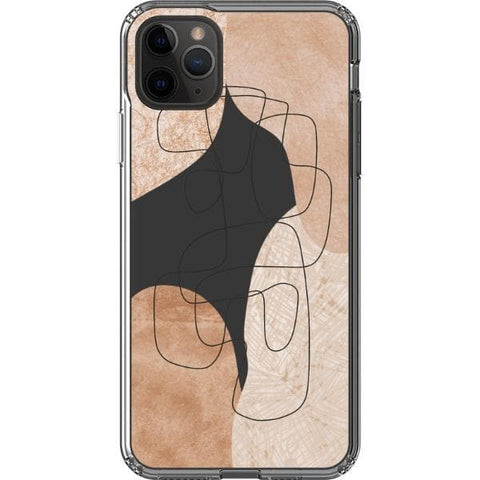 iPhone 11 Pro Max #4 Modern Nude Abstract Designs Clear Phone Cases - The Urban Flair