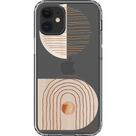iPhone 12 Mini #1 Modern Nude Abstract Designs Clear Phone Cases - The Urban Flair