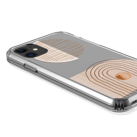 Aesthetic Nude Terracotta Modern Abstract Cases For iPhone 12 Mini 11 Pro Max XR XS X 7 8 Plus SE 2020 Boho Collage With Shapes Design Feat