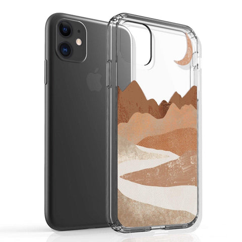 Aesthetic Nude Terracotta Modern Abstract Cases For iPhone 12 Mini 11 Pro Max XR XS X 7 8 Plus SE 2020 Boho Collage With Shapes Design Feat