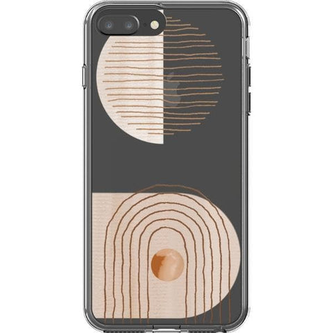 iPhone 7 Plus/8 Plus #1 Modern Nude Abstract Designs Clear Phone Cases - The Urban Flair