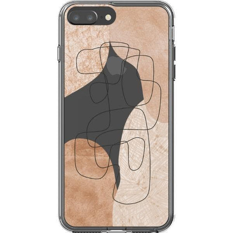 iPhone 7 Plus/8 Plus #4 Modern Nude Abstract Designs Clear Phone Cases - The Urban Flair