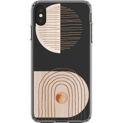 iPhone XS Max #1 Modern Nude Abstract Designs Clear Phone Cases - The Urban Flair