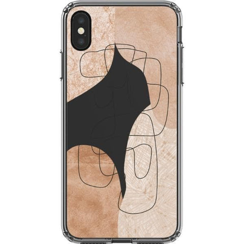 iPhone XS Max #4 Modern Nude Abstract Designs Clear Phone Cases - The Urban Flair